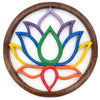 Painted Rainbow Lotus Plaque-Siesta Crafts