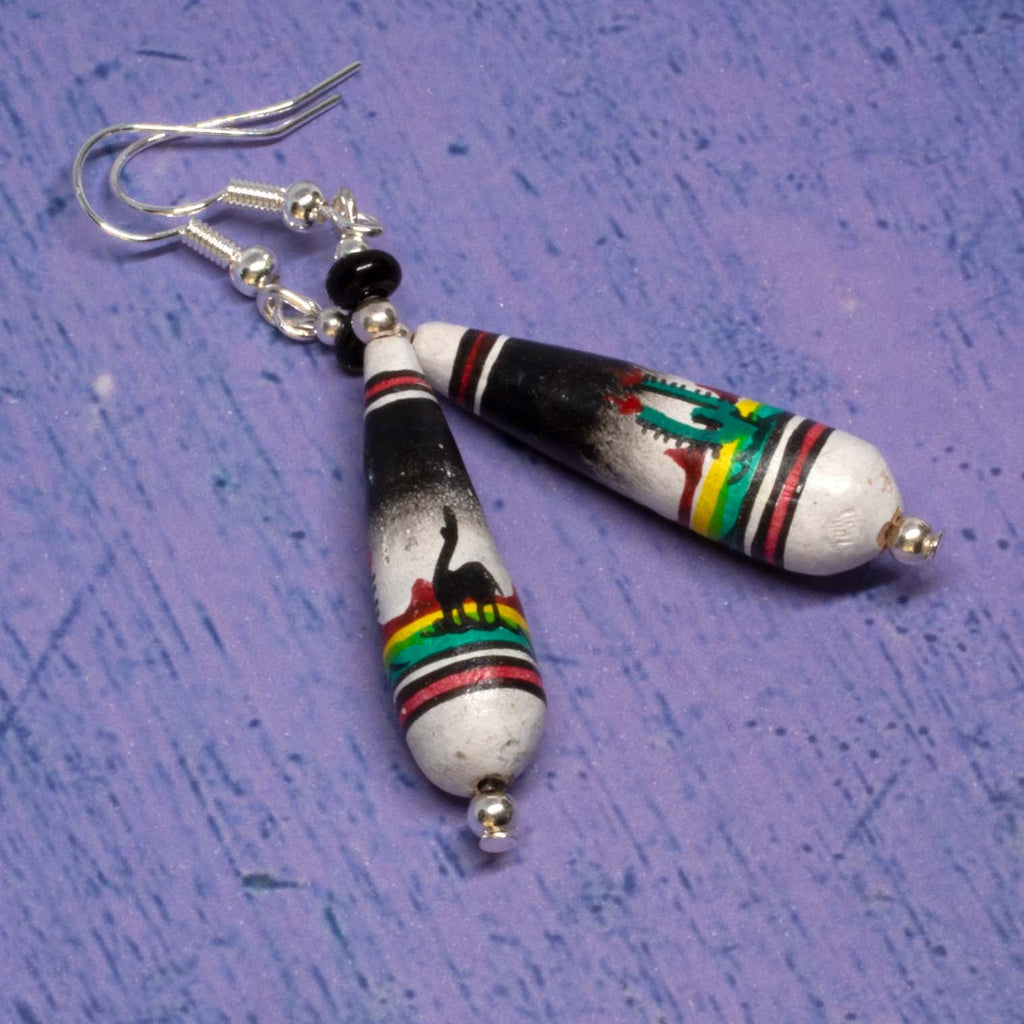 Desert Scene Tear Drop Earrings-Siesta Crafts