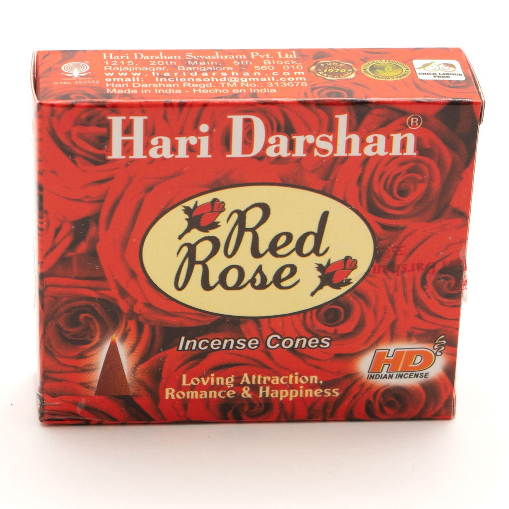 Red Rose Hari Incense Cones-Siesta Crafts