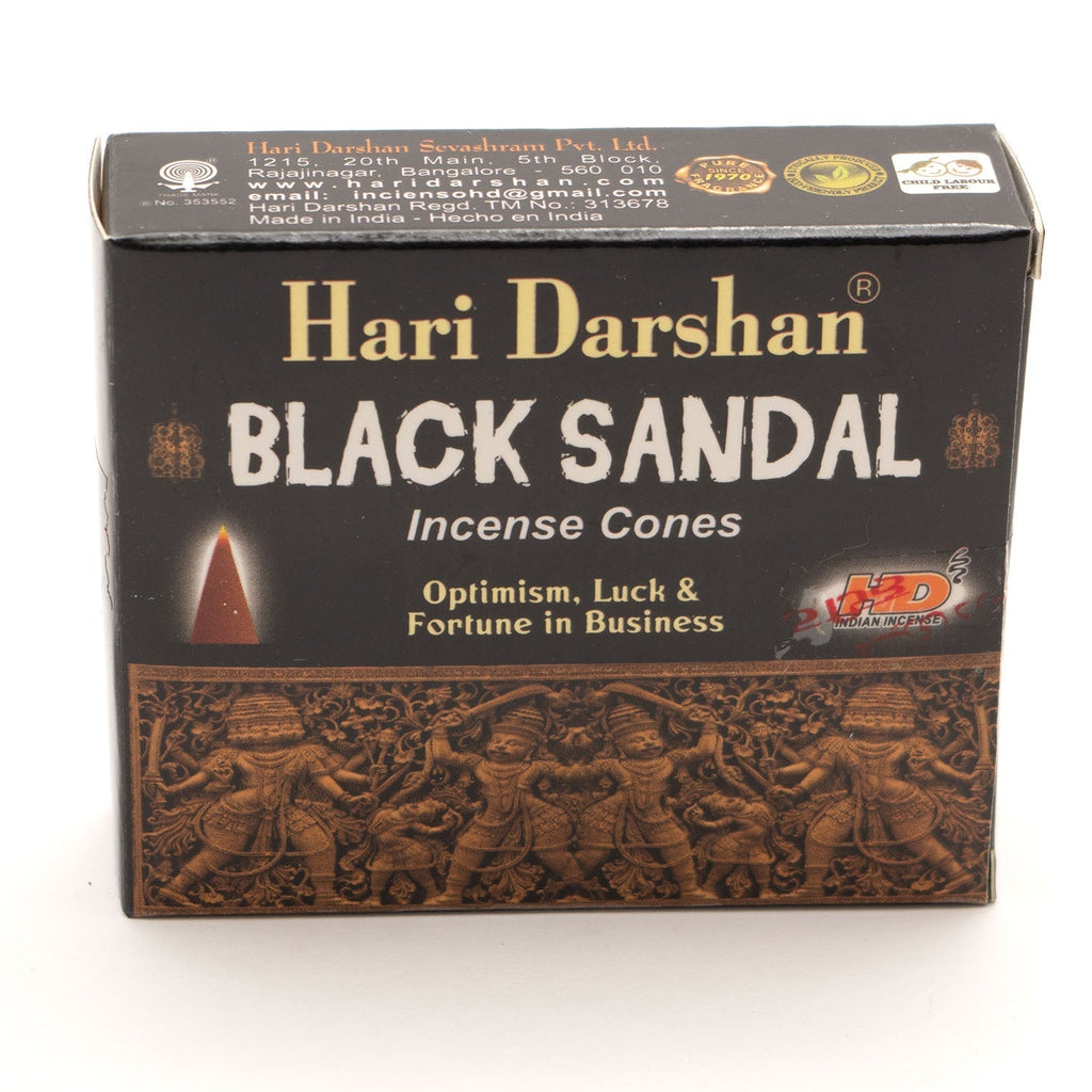 Black Sandal Hari Incense Cones-Siesta Crafts