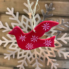 Dove Soapstone Christmas Decoration