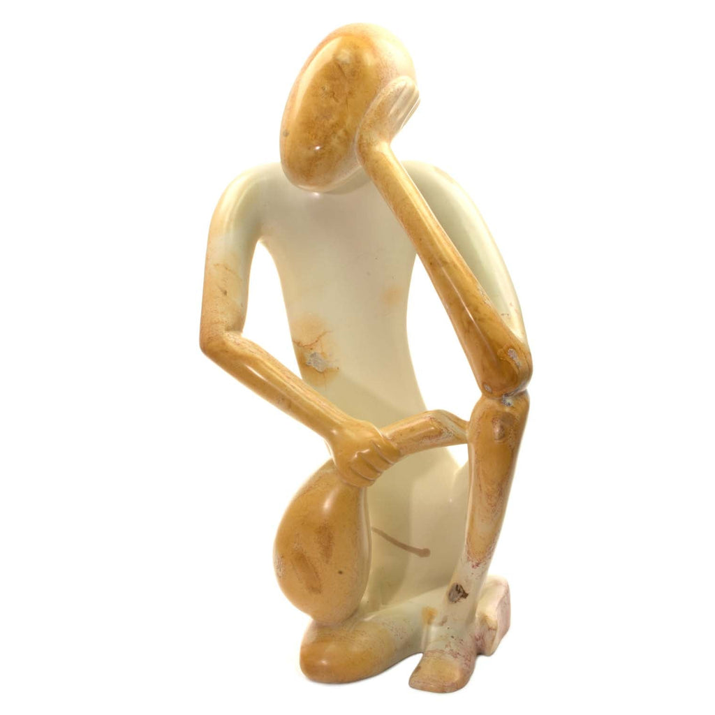 Giant Soapstone Thinking Man Statue No.13-Siesta Crafts