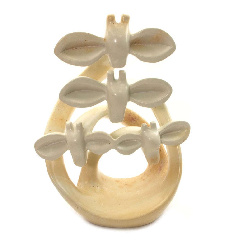 Soapstone Giraffe Knot Carving No.17-Siesta Crafts