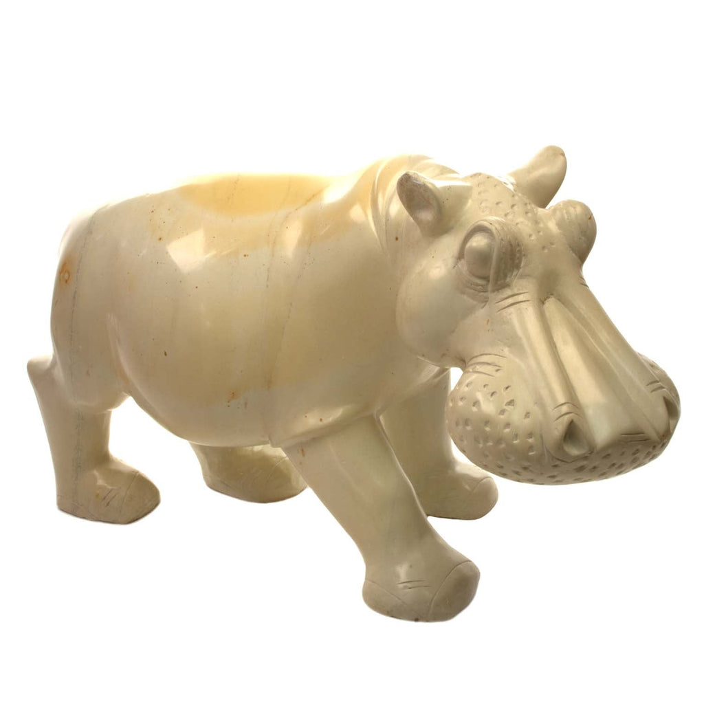 Giant Soapstone Hippo Statue No.19-Siesta Crafts