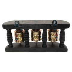 Wall Mounted Prayer Wheel Triple-Siesta Crafts