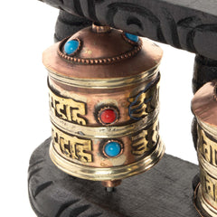 Wall Mounted Prayer Wheel Triple-Siesta Crafts