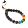 Lava Stone Chakra Bracelet-Siesta Crafts