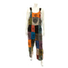 Patch Stonewash Block Print Dungarees-Siesta Crafts