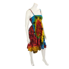 Tie Dye Strappy Dress-Siesta Crafts
