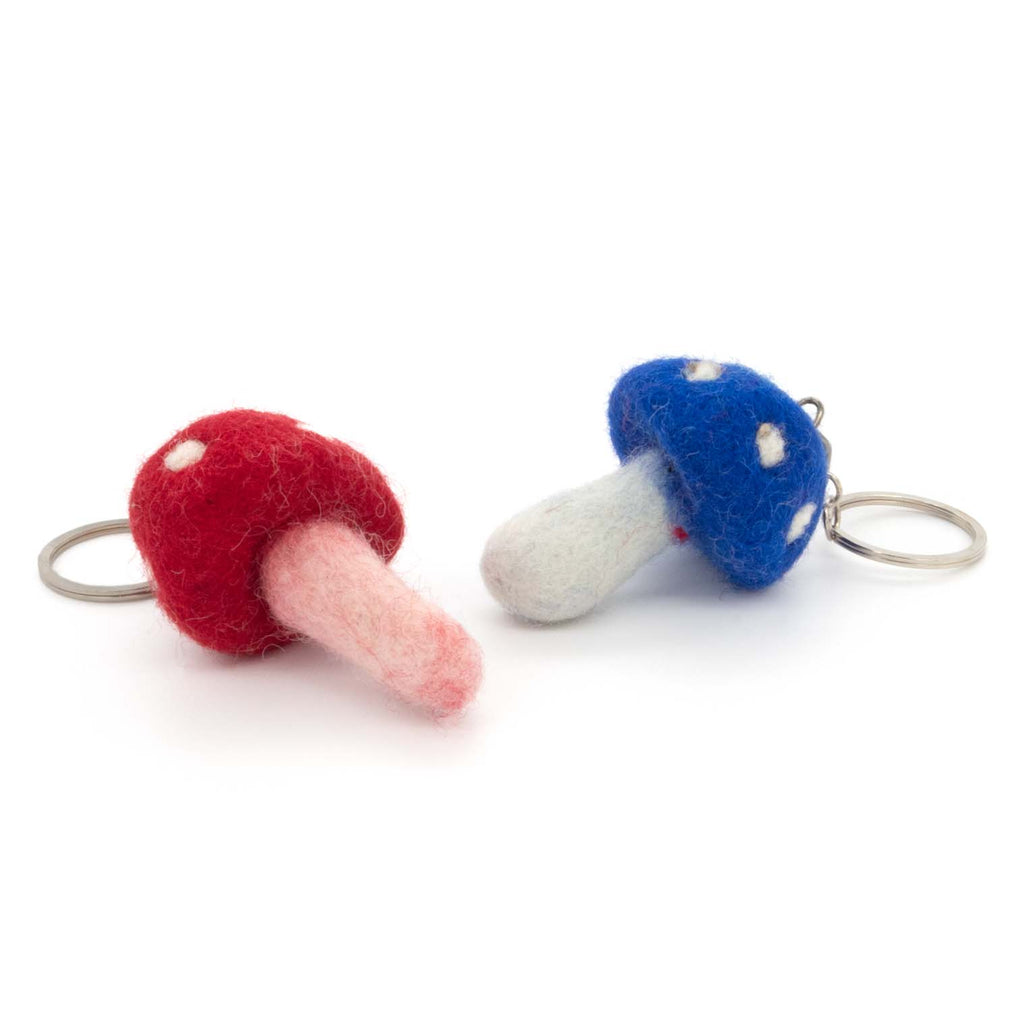 Mushroom Felt Keyring-Siesta Crafts