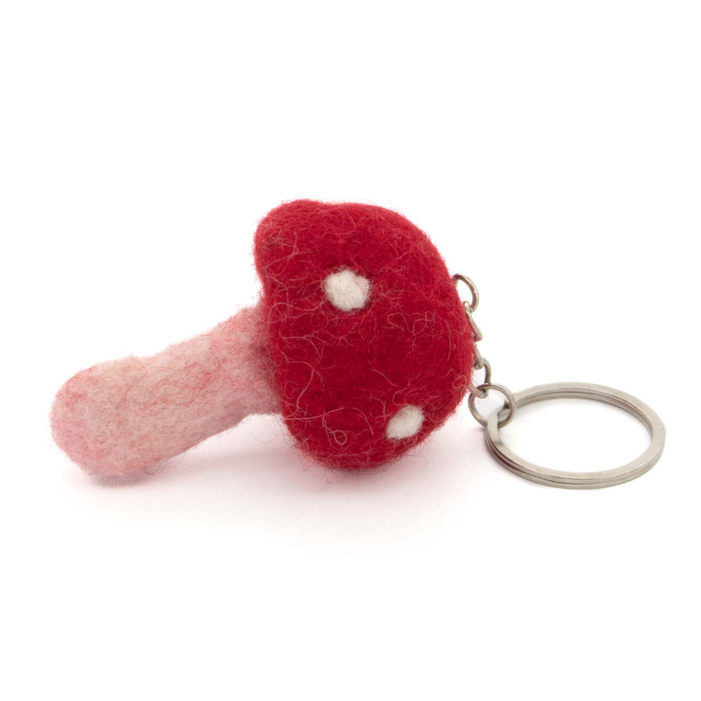 Mushroom Felt Keyring-Siesta Crafts