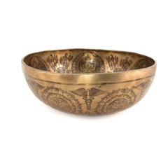 Ornate Etched Green Tara Singing Bowl No.1-Siesta Crafts
