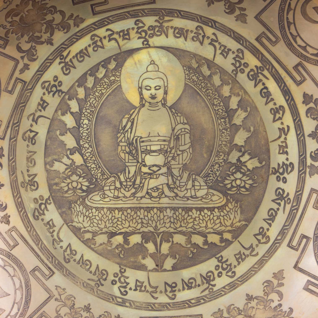 Buddha Etched Singing Bowl No.18-Siesta Crafts