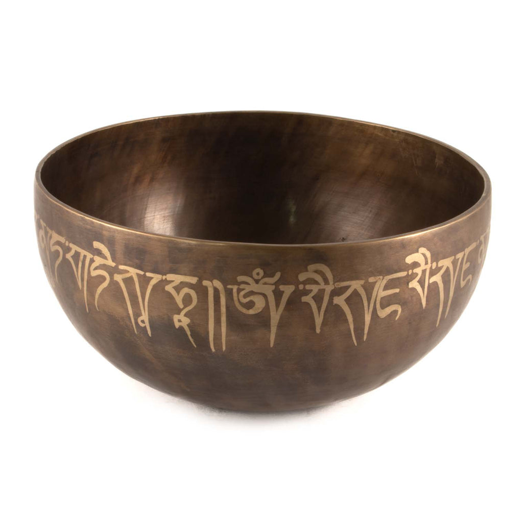 Medicine Buddha Etched Singing Bowl No.21-Siesta Crafts