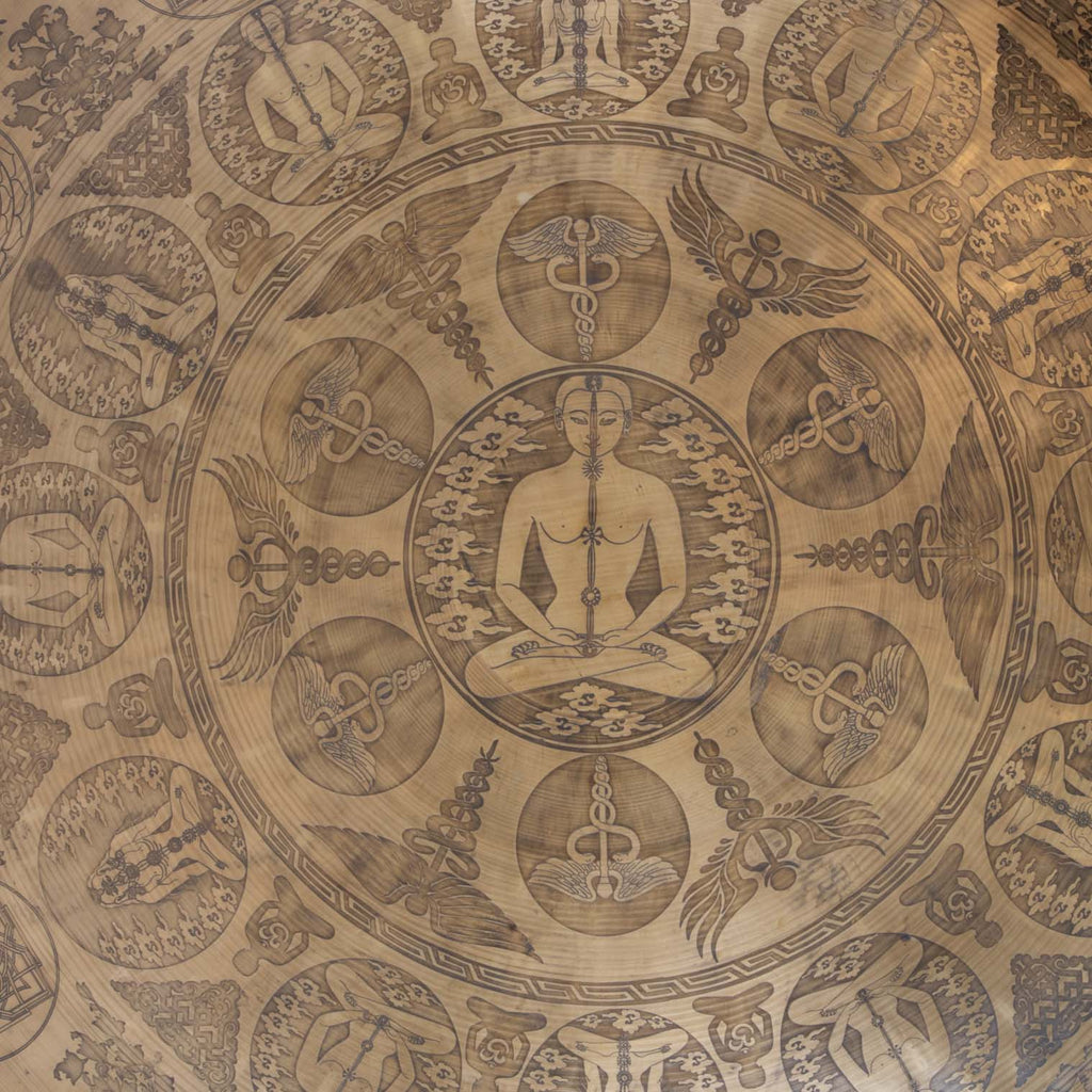 Yogi Mandala Etched Gong No.74-Siesta Crafts