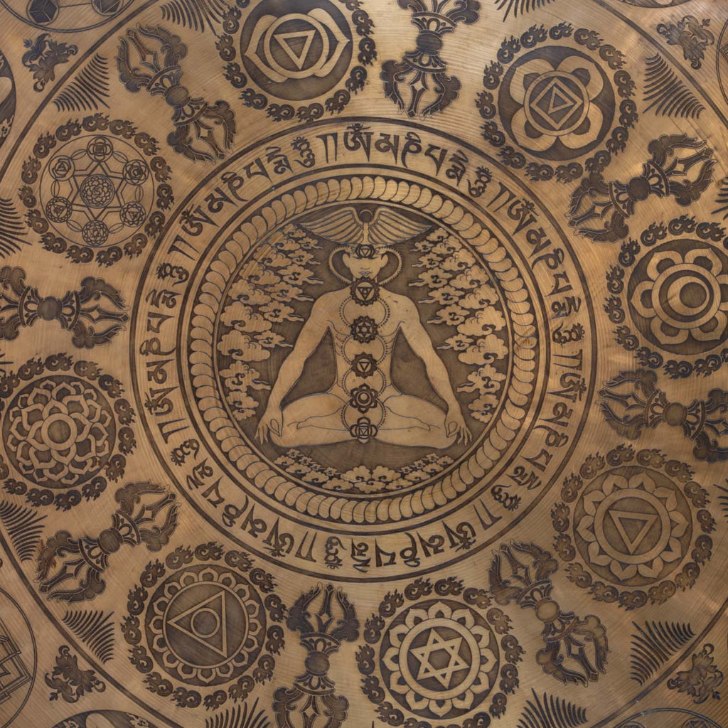 Yogi Vajra Etched Gong No.77-Siesta Crafts