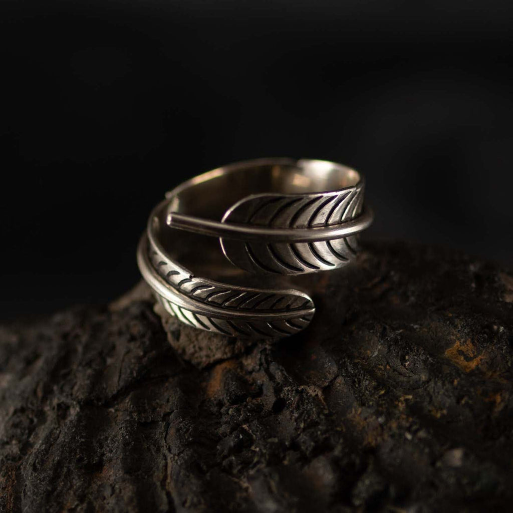 Nepalese Silver Feather Ring-Siesta Crafts