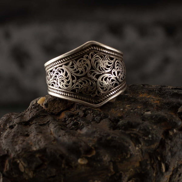 Filigree Nepalese Silver Ring-Siesta Crafts