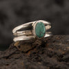Turquoise Stone Nepalese Silver Ring-Siesta Crafts