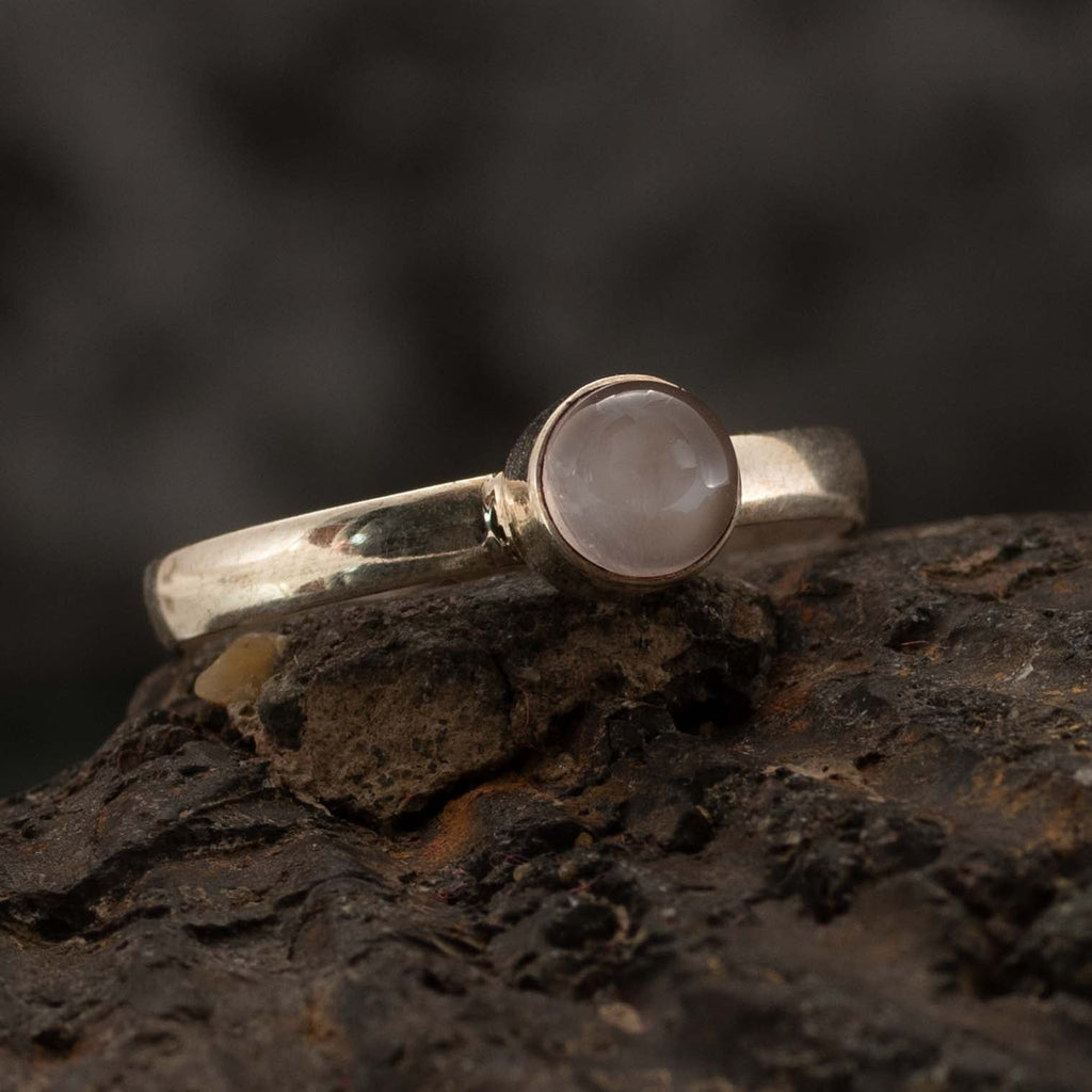 Moonstone Nepalese Silver Ring-Siesta Crafts
