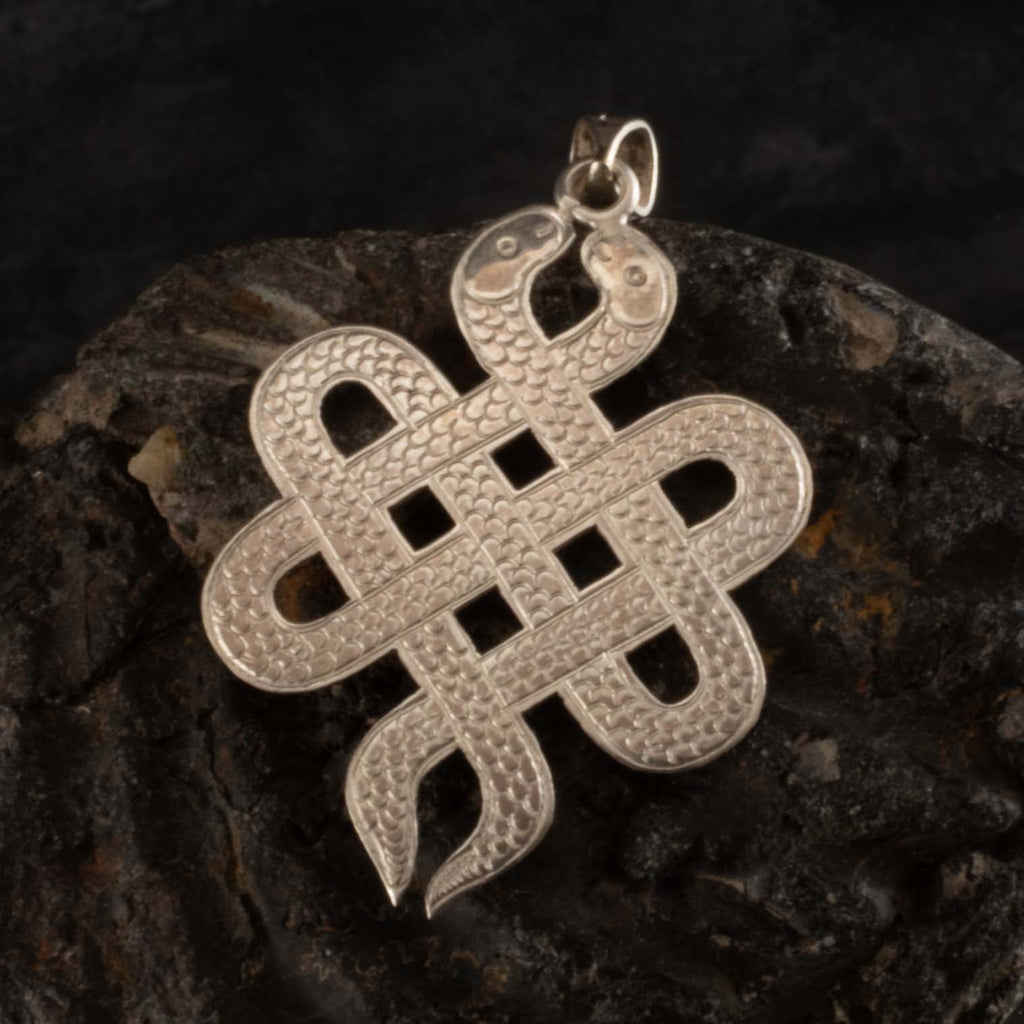 Nepalese Silver Endless Snake Necklace-Siesta Crafts