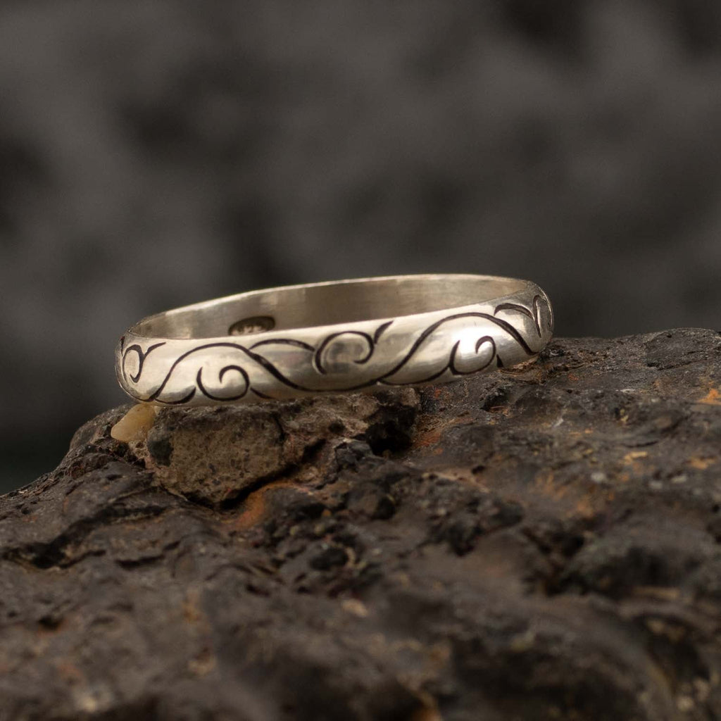 Carved Nepalese Silver Ring-Siesta Crafts