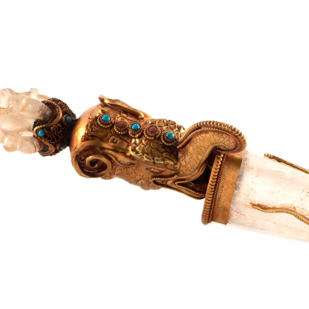 Gold Plated Copper and Crystal Phurba-Siesta Crafts