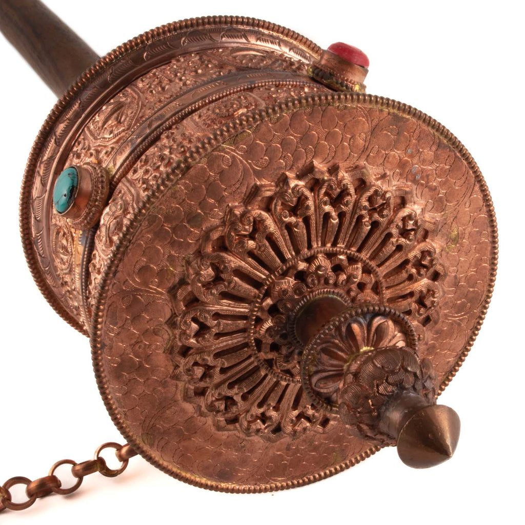 Special Copper Prayer Wheel No.295-Siesta Crafts