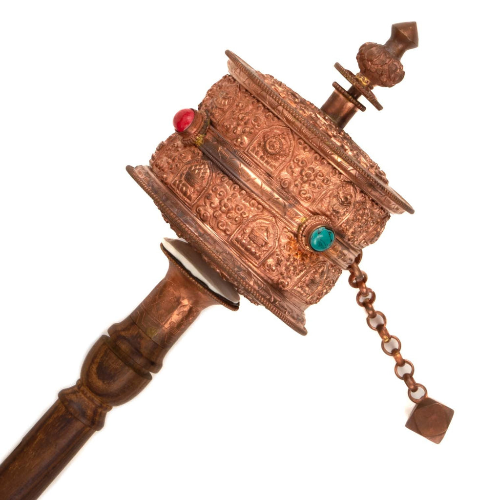 Special Copper Prayer Wheel No.295-Buddhism-Siesta Crafts
