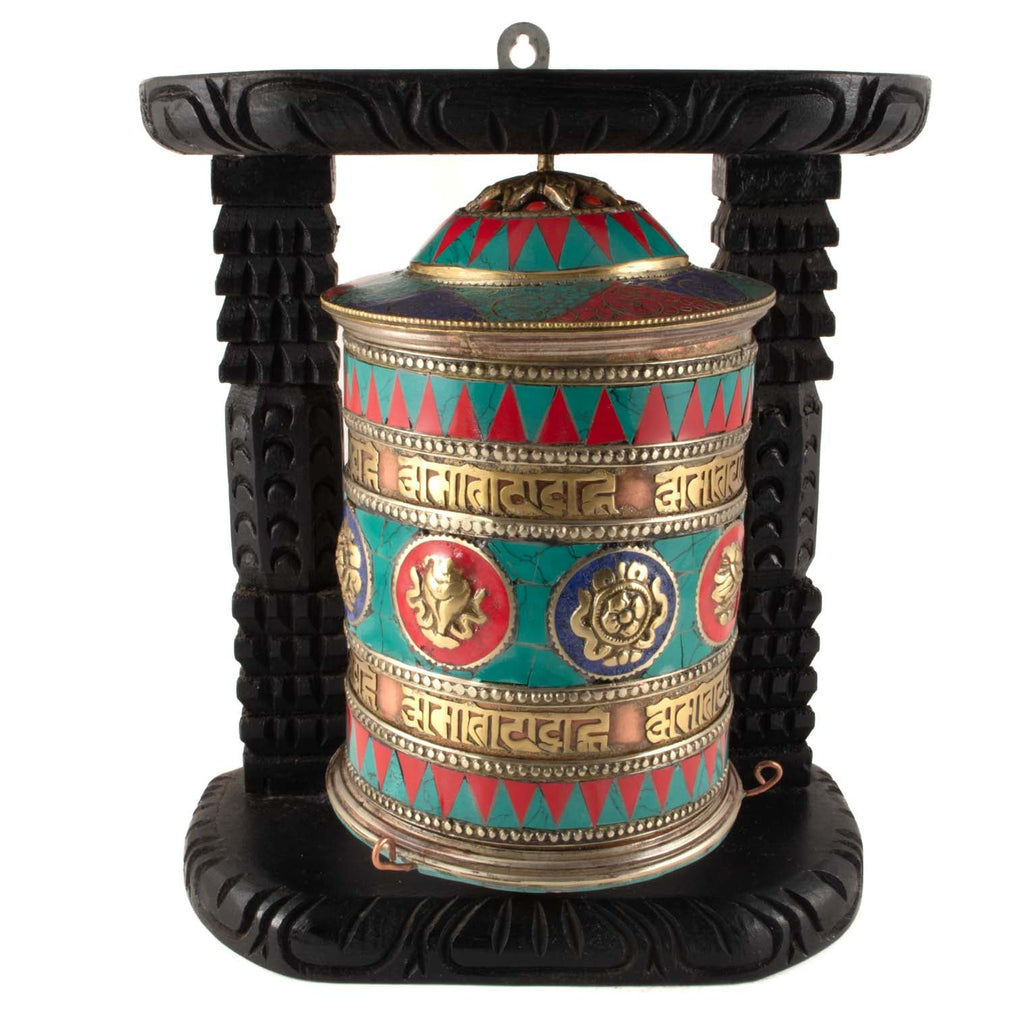 Special Wall Mounted Prayer Wheel No.327-Siesta Crafts
