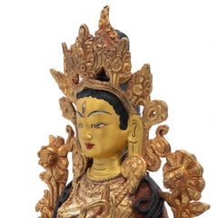 Gold Plated White Tara Statue No.338-Siesta Crafts