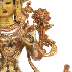 Gold Plated White Tara Statue No.338-Siesta Crafts