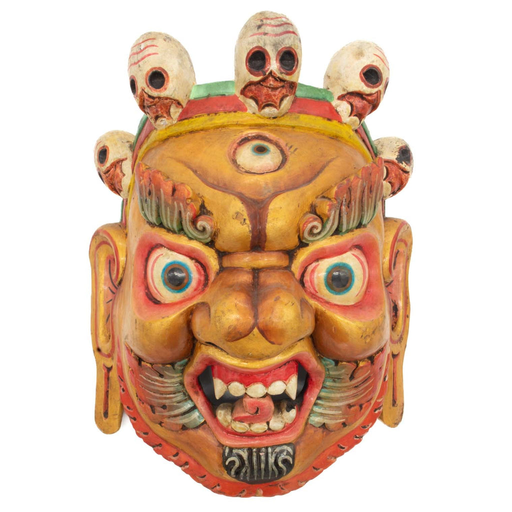 Artisan Gold Bhairab Mask No.360-Siesta Crafts