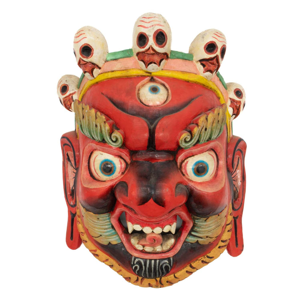 Artisan Red Bhairab Mask No.361-Siesta Crafts
