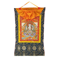 Chenrezig Thangka Painting No.368-Siesta Crafts