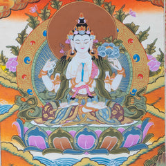 Chenrezig Thangka Painting No.368-Siesta Crafts