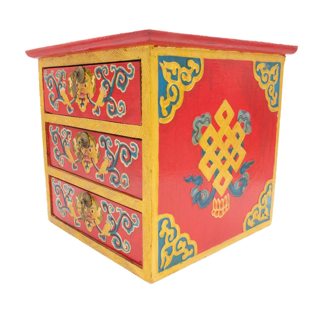 Tibetan Style Set of Three Drawers-Siesta Crafts