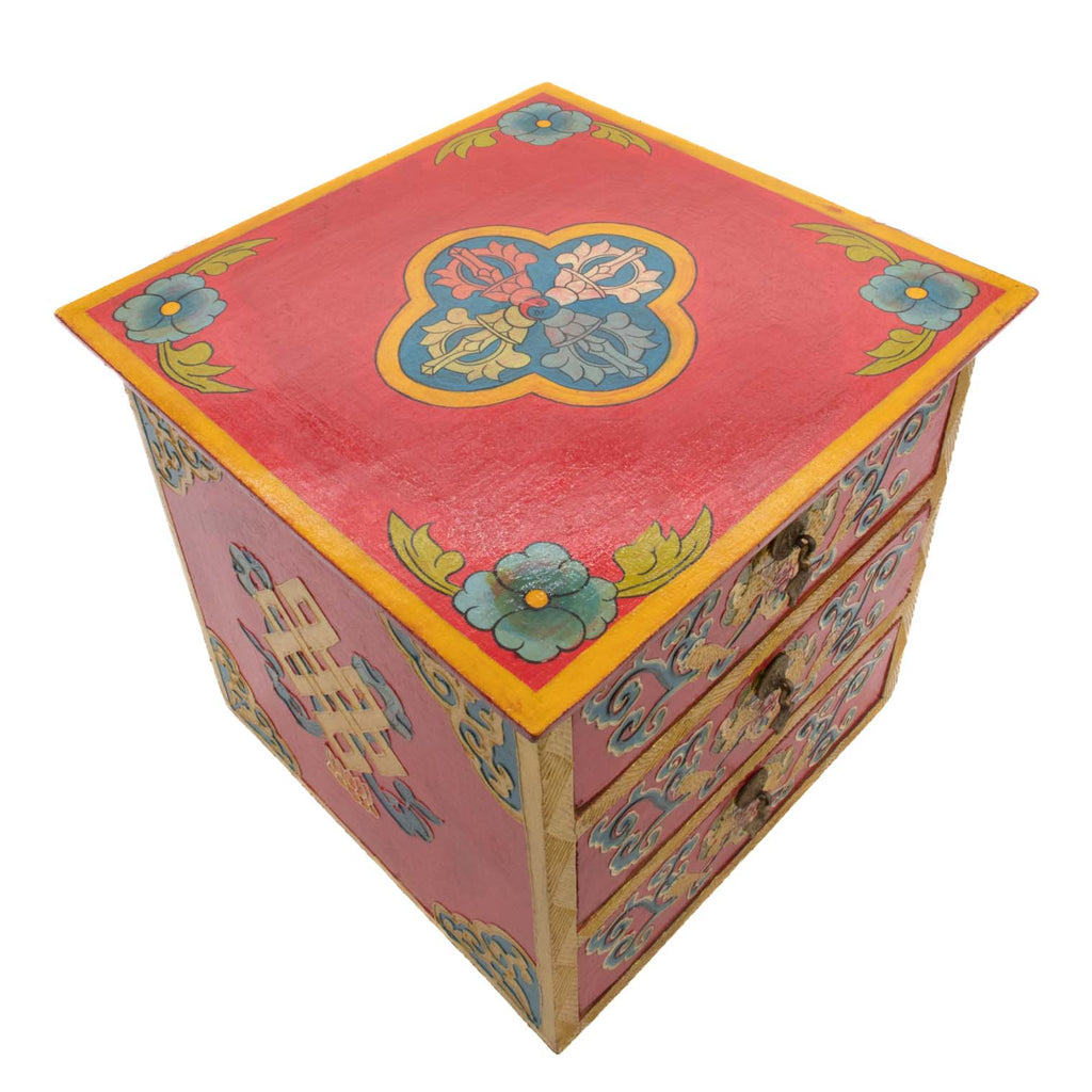 Tibetan Style Set of Three Drawers-Siesta Crafts