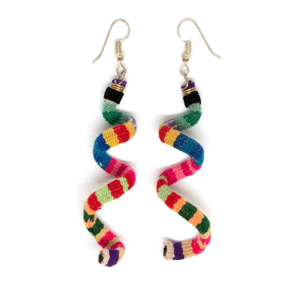 Vintage Manta Corkscrew Earrings-Siesta Crafts