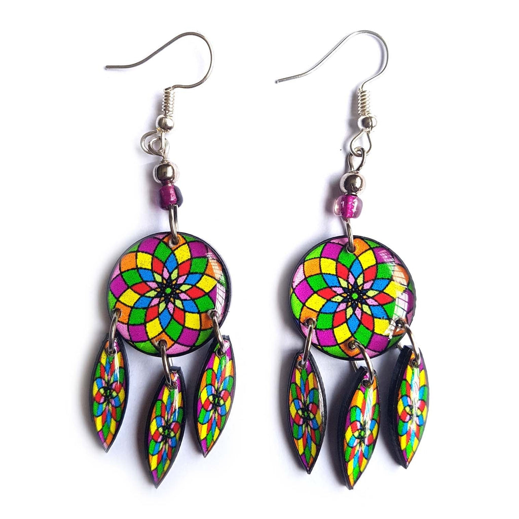 Mandala Earrings-Siesta Crafts