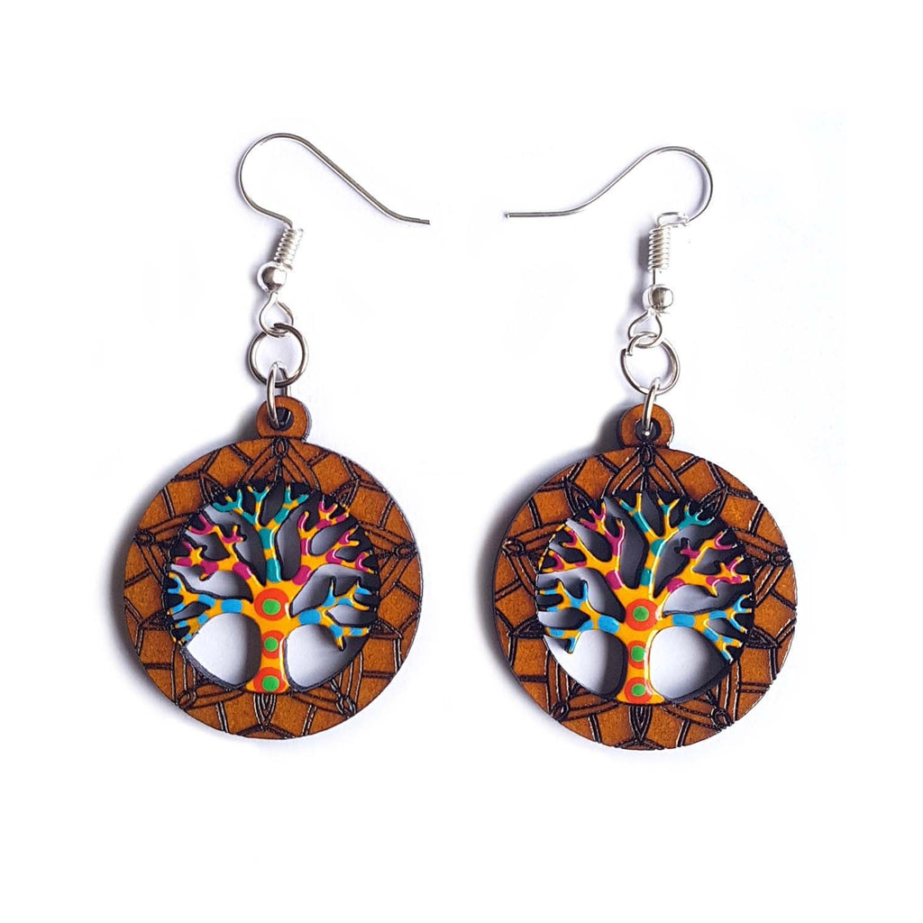 Tree Of Life Earrings-Siesta Crafts