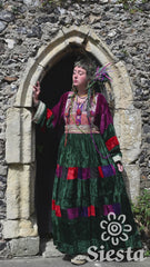 Vintage Afghan Velvet Dress - Luna (16/18, XL)