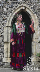 Vintage Afghan Velvet Dress - Aashna (16/18, L/XL)