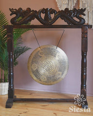 Large Flower of Life Cloud Mantra Metal Wind Gong No.37