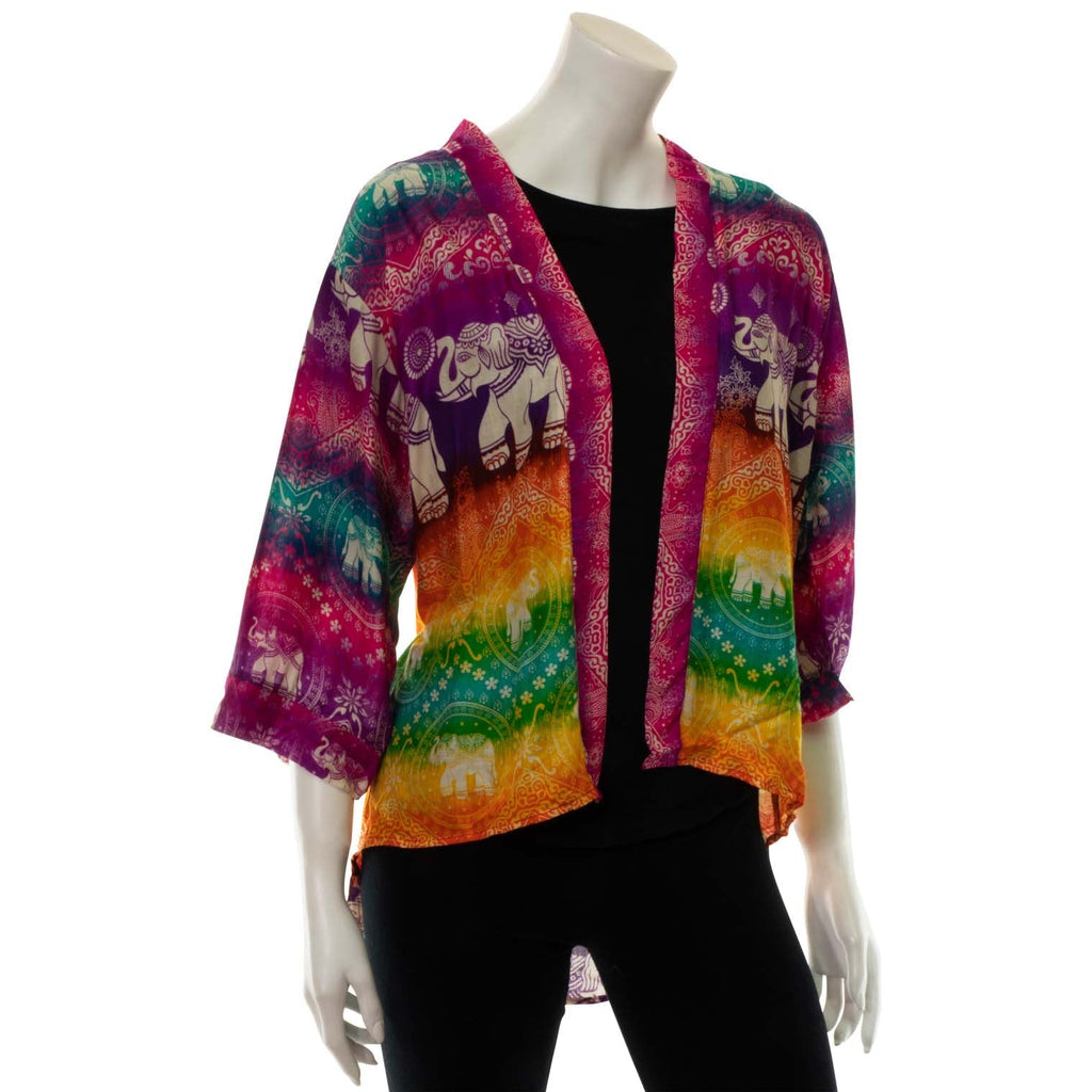 Rainbow Elephant Shrug-Siesta Crafts